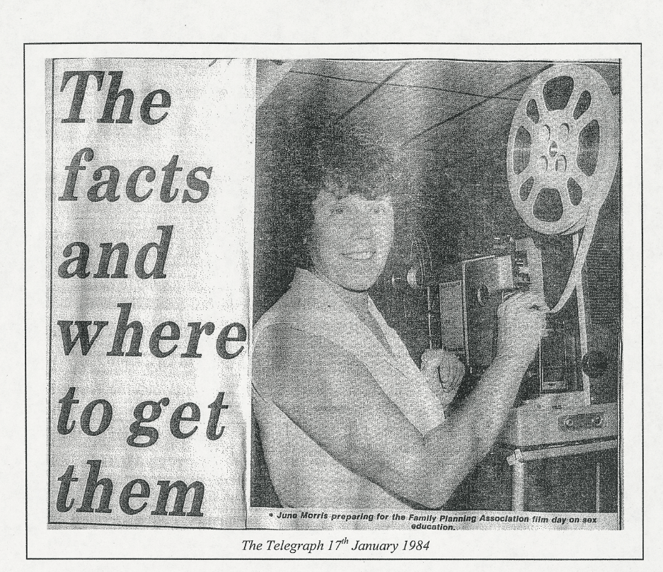 June Morris featured in The Telegraph newspaper on 17 January 1984