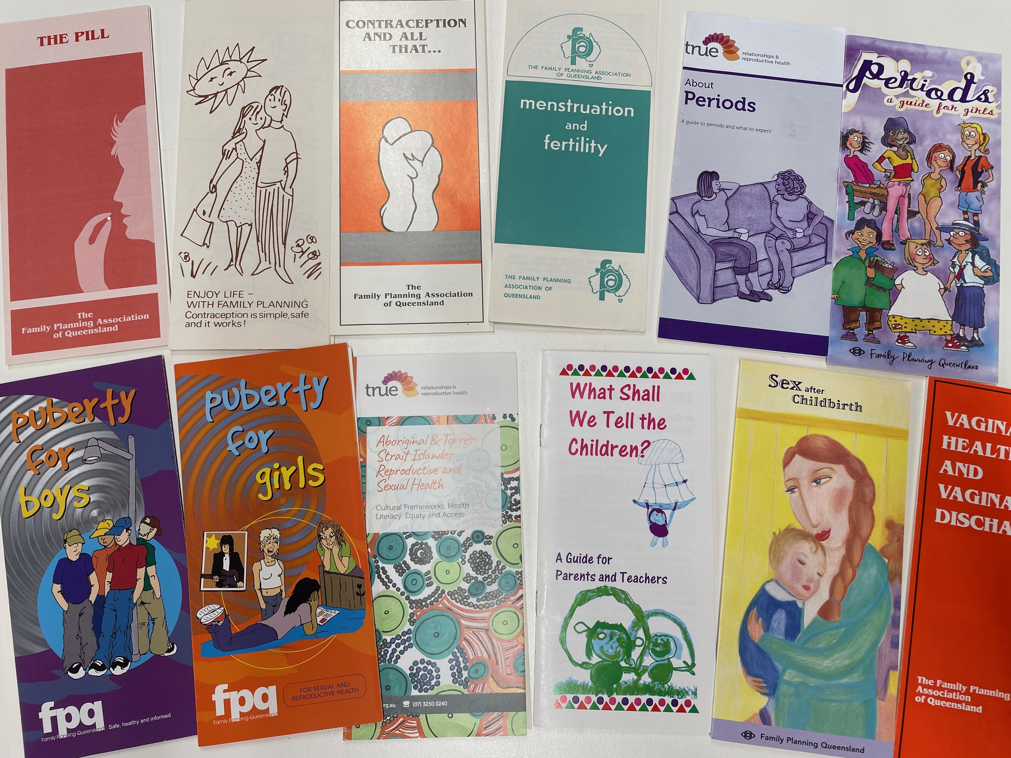 A sample of pamphlets produced by True throughout the course of it's lifespan