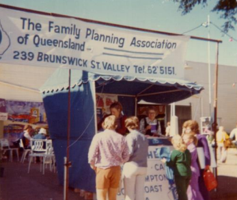 FPAQ Ekka stand in 1975